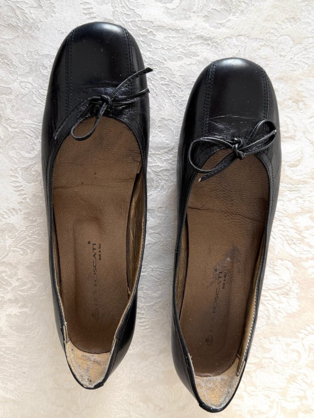 LEA FOSCATI - Italy - Black Leather Buckle Shoes 8/38